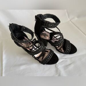 Carlos by Carlos Santana Black Strappy Heels